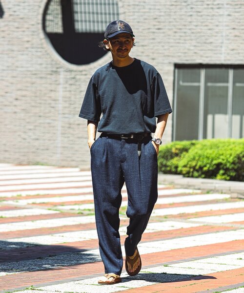 JOURNAL STANDARD relume(ジャーナルスタンダード レリューム)の「TECH CANVAS イージーパンツ(セットアップ着用可)(スラックス・メンズ・ブラック/アイボリー/クリアブルー/ライトグレー・SMALL/MEDIUM/LARGE)」の6枚目の写真