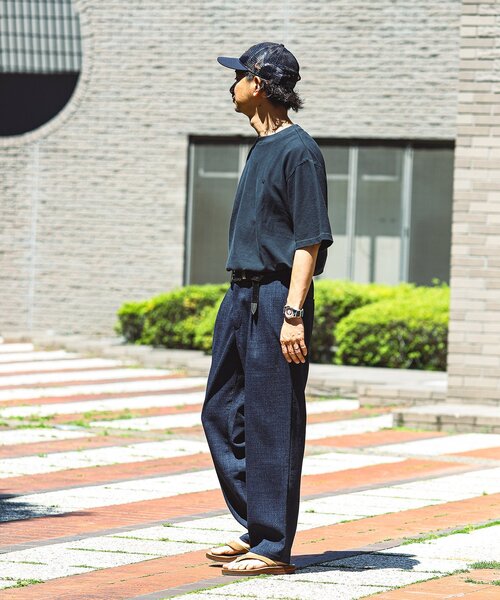 JOURNAL STANDARD relume(ジャーナルスタンダード レリューム)の「TECH CANVAS イージーパンツ(セットアップ着用可)(スラックス・メンズ・ブラック/アイボリー/クリアブルー/ライトグレー・SMALL/MEDIUM/LARGE)」の16枚目の写真