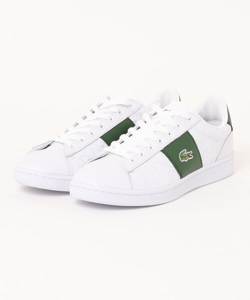 LACOSTE(ラコステ)の「LACOSTE ラコステ CARNABY SET 1252 APAC SMA【本革】メンズレザースニーカー(カーナビーセット1252APACSMA)(スニーカー・メンズ・ベージュ系その他3/ホワイト系その他・25.5cm/26.0cm/26.5cm/27.0cm/28.0cm)」の1枚目の写真