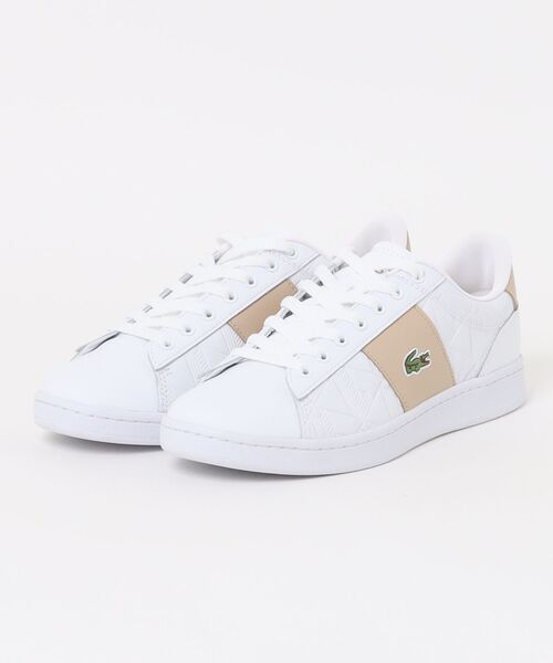 LACOSTE(ラコステ)の「LACOSTE ラコステ CARNABY SET 1252 APAC SMA【本革】メンズレザースニーカー(カーナビーセット1252APACSMA)(スニーカー・メンズ・ベージュ系その他3/ホワイト系その他・25.5cm/26.0cm/26.5cm/27.0cm/28.0cm)」の2枚目の写真