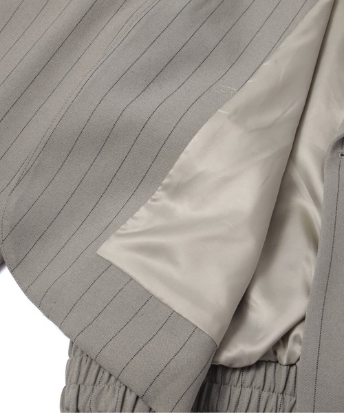Noen（ノエン）の「ショートリブストライプジャケット（テーラードジャケット・メンズ・ブラック/グレー・MEDIUM/LARGE）」の18枚目の写真