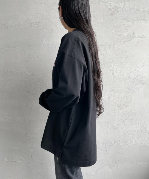 NANGA（ナンガ）の「[NANGA/ナンガ] ワンポイントボックスロゴ ロングスリーブTシャツ（Tシャツ/カットソー・レディース・ホワイト/ピンク/ブラック/ネイビー・M/L/S）」の15枚目の写真