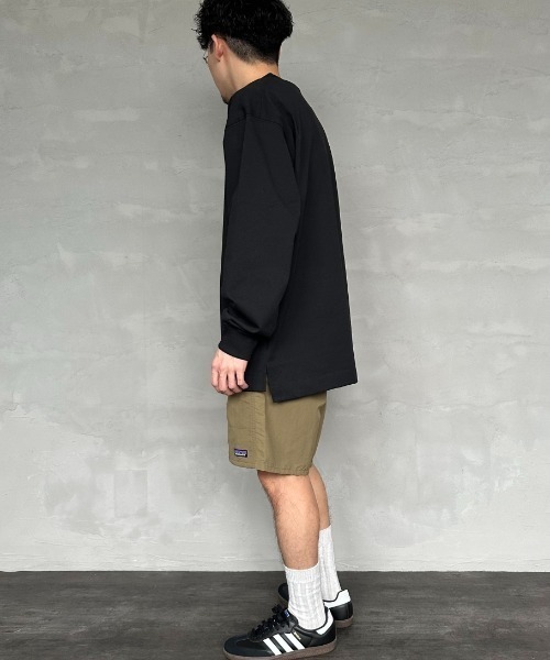 NANGA（ナンガ）の「[NANGA/ナンガ] ワンポイントボックスロゴ ロングスリーブTシャツ（Tシャツ/カットソー・レディース・ホワイト/ピンク/ブラック/ネイビー・M/L/S）」の5枚目の写真