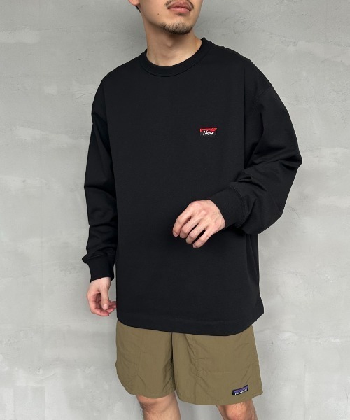 NANGA/ナンガ] ワンポイントボックスロゴ ロングスリーブTシャツ