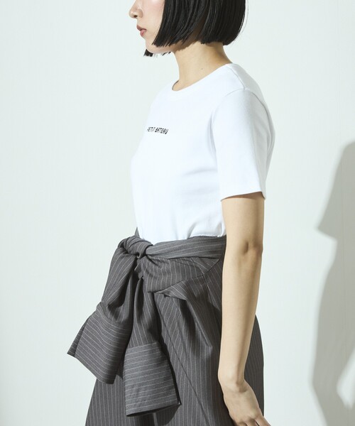 PETIT BATEAU（プチバトー）の「PETIT BATEAU × Firsthand/プチバトー 別注ロゴ クルーネックTEE / ワンポイントミニロゴTシャツ（Tシャツ/カットソー・レディース・ホワイト/その他/ブラック・S/M）」の7枚目の写真