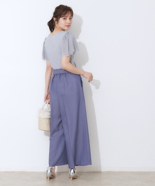 couture brooch（クチュールブローチ）の「【二の腕カバー・通勤】レース袖テレコトップス（Tシャツ/カットソー・レディース・ライトグレー/サックスブルー/オフホワイト/ボルドー/ブラウン系その他/ブラック・36/42/38/40）」の13枚目の写真