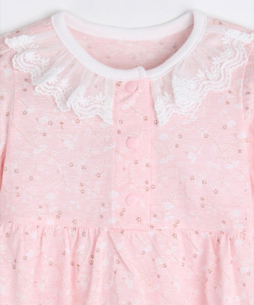 MABLI フリル袖 ピンクロンパース 2Y フリルレースロンパース ピンク 70・80cm – 10mois 公式