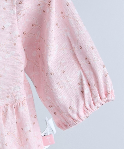 MABLI フリル袖 ピンクロンパース 2Y