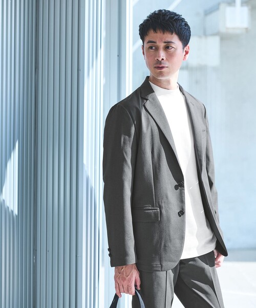 green label relaxing（グリーンレーベルリラクシング）の「【WEB限定】JUST fit デイリー モック 半袖 Ｔシャツ カットソー -吸水速乾・抗菌-（Tシャツ/カットソー・メンズ・ホワイト/ネイビー/ブラック/ライトグレー/モカ/ターコイズブルー系・M/S/L/XL）」の8枚目の写真