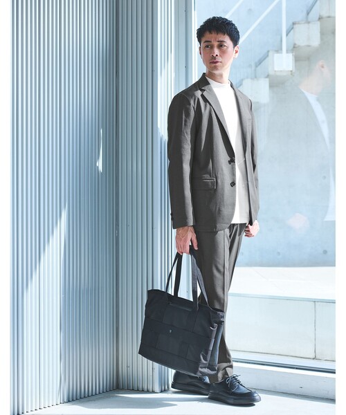 green label relaxing（グリーンレーベルリラクシング）の「【WEB限定】JUST fit デイリー モック 半袖 Ｔシャツ カットソー -吸水速乾・抗菌-（Tシャツ/カットソー・メンズ・ホワイト/ネイビー/ブラック/ライトグレー/モカ/ターコイズブルー系・M/S/L/XL）」の9枚目の写真