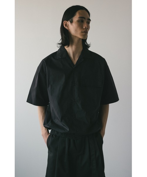 STYLEMIXER（スタイルミキサー）の「オープンカラーフォルムシャツ（シャツ/ブラウス・メンズ・ブラック/ベージュ/ブルー・MEDIUM/LARGE）」の7枚目の写真