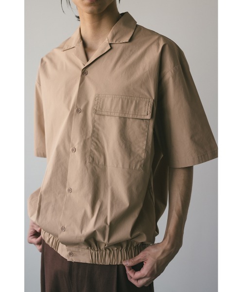 STYLEMIXER（スタイルミキサー）の「オープンカラーフォルムシャツ（シャツ/ブラウス・メンズ・ブラック/ベージュ/ブルー・MEDIUM/LARGE）」の21枚目の写真