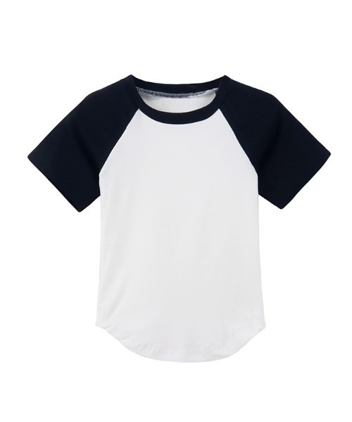 SHEPP(シープ)の「配色ラグランスリーブ ラウンドショートTシャツ / クロップド(Tシャツ/カットソー・レディース・グレー/ホワイト・F)」の17枚目の写真
