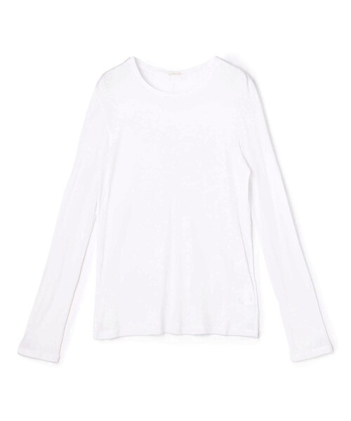GALERIE VIE（ギャルリー ヴィー）の「ガーゼジャージー ロングスリーブプルオーバー（Tシャツ/カットソー・レディース・ホワイト/ネイビー/ライトピンク・FREE）」の3枚目の写真