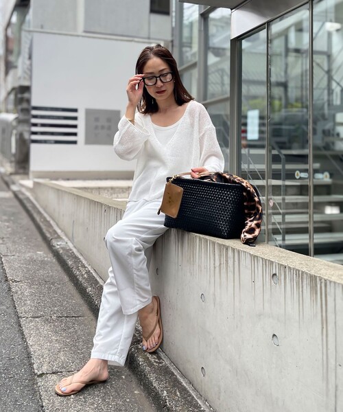 SANRAMI（サンラミ）の「【SANRAMI/サンラミ】【松葉☆別注アイテム】リングハンドルメルカドバッグ（かごバッグ・レディース・ブラック/ブラウン・FREE）」の11枚目の写真