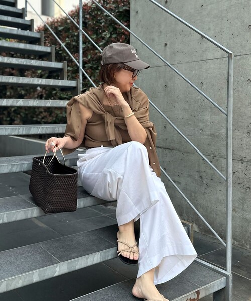 SANRAMI（サンラミ）の「【SANRAMI/サンラミ】【松葉☆別注アイテム】リングハンドルメルカドバッグ（かごバッグ・レディース・ブラック/ブラウン・FREE）」の14枚目の写真