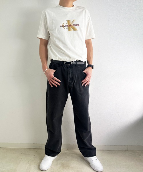 Calvin Klein Jeans（カルヴァンクラインジーンズ）の「Calvin Klein Jeans カルバンクラインジーンズ MONOLOGO SHIFT TEE ショートスリーブロゴTシャツ（Tシャツ/カットソー・メンズ・ブラック/ブルー/ホワイト/ホワイト系その他・M/L/XL/S）」の12枚目の写真