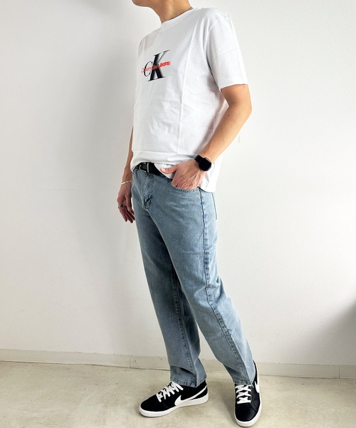 Calvin Klein Jeans（カルヴァンクラインジーンズ）の「Calvin Klein Jeans カルバンクラインジーンズ MONOLOGO SHIFT TEE ショートスリーブロゴTシャツ（Tシャツ/カットソー・メンズ・ブラック/ブルー/ホワイト/ホワイト系その他・M/L/XL/S）」の9枚目の写真