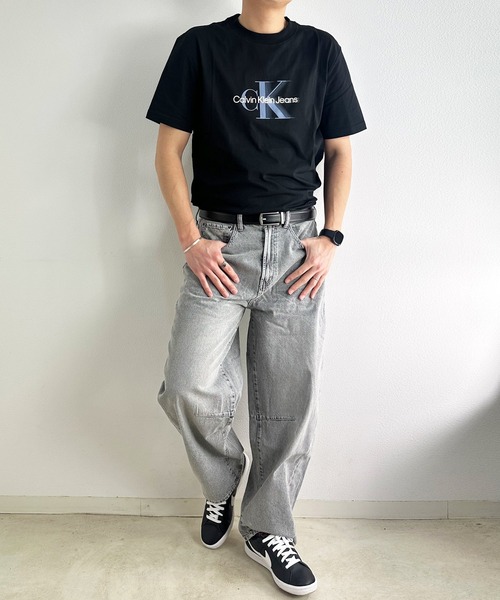 Calvin Klein Jeans（カルヴァンクラインジーンズ）の「Calvin Klein Jeans カルバンクラインジーンズ MONOLOGO SHIFT TEE ショートスリーブロゴTシャツ（Tシャツ/カットソー・メンズ・ブラック/ブルー/ホワイト/ホワイト系その他・M/L/XL/S）」の17枚目の写真