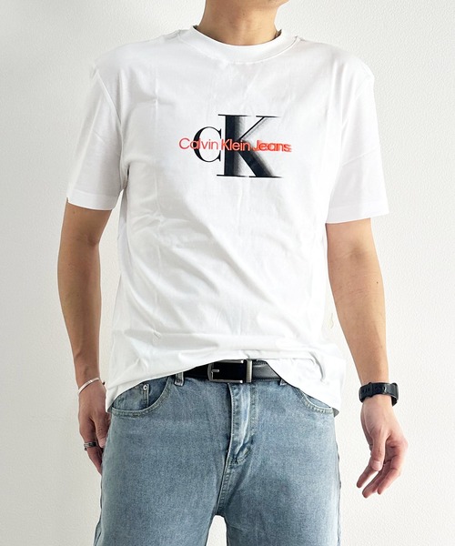 Calvin Klein Jeans（カルヴァンクラインジーンズ）の「Calvin Klein Jeans カルバンクラインジーンズ MONOLOGO SHIFT TEE ショートスリーブロゴTシャツ（Tシャツ/カットソー・メンズ・ブラック/ブルー/ホワイト/ホワイト系その他・M/L/XL/S）」の7枚目の写真