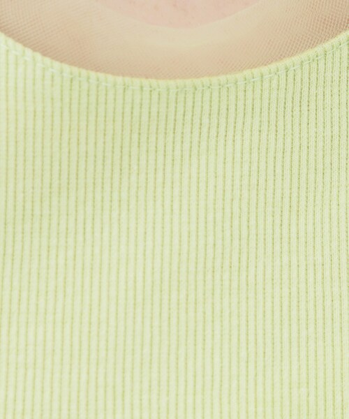 SHOO・LA・RUE(シューラルー)の「【洗える/S-LL】シアーネックがこなれ見え リブタンクトップ(Tシャツ/カットソー・レディース・ホワイト/ブラック/ダークグレー/ライトグリーン・01/02/03/04)」の20枚目の写真