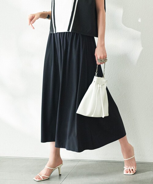 【未使用】iCB Fied スカート ブラック マットスキューバ フレアスカート（スカート）｜ICB（アイシービー）の