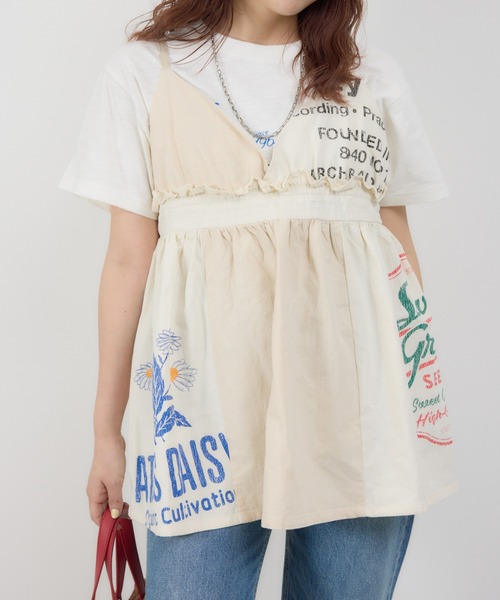 RODEO CROWNS WIDE BOWL（ロデオクラウンズワイドボウル）の「カスタムキャミソール（キャミソール・レディース・ブルー/ブラック系その他/ホワイト系その他・FREE）」の2枚目の写真