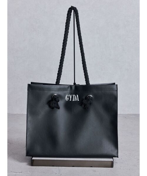 GYDA（ジェイダ）の「GYDAロープLフェイクレザートートBAG（トートバッグ・レディース・ブラック・FREE）」の2枚目の写真