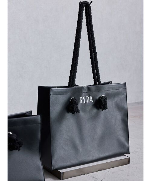 GYDA（ジェイダ）の「GYDAロープLフェイクレザートートBAG（トートバッグ・レディース・ブラック・FREE）」の8枚目の写真