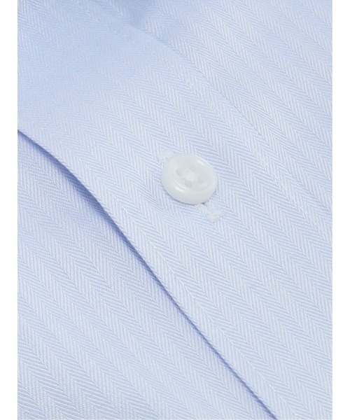 TAKA-Q（タカキュー）の「【形態安定 吸水速乾】タカキュー ワイドカラービジネスドレス 長袖シャツ（ビジネスシャツ・メンズ・サックスブルー・首回り39cm-裄丈80cm/首回り39cm-裄丈84cm/首回り41cm-裄丈86cm/首回り43cm-裄丈86cm/首回り41cm-裄丈82cm/首回り43cm-裄丈82cm/首回り37cm-裄丈80cm/首回り45cm-裄丈86cm）」の5枚目の写真