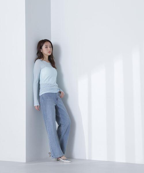 NATURAL BEAUTY BASIC(ナチュラルビューティーベーシック)の「【THINK BEAUTY】バックシャンレースカットソー(Tシャツ/カットソー・レディース・ホワイト/ブラック/ブルー・FREE)」の15枚目の写真