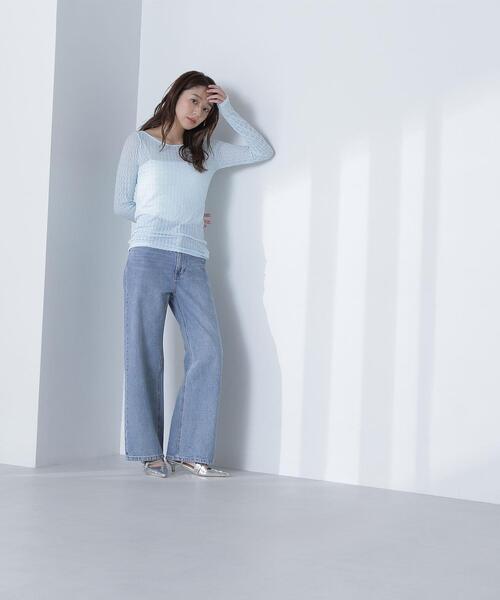NATURAL BEAUTY BASIC(ナチュラルビューティーベーシック)の「【THINK BEAUTY】バックシャンレースカットソー(Tシャツ/カットソー・レディース・ホワイト/ブラック/ブルー・FREE)」の19枚目の写真