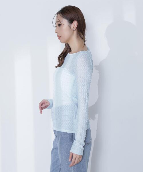 NATURAL BEAUTY BASIC(ナチュラルビューティーベーシック)の「【THINK BEAUTY】バックシャンレースカットソー(Tシャツ/カットソー・レディース・ホワイト/ブラック/ブルー・FREE)」の22枚目の写真
