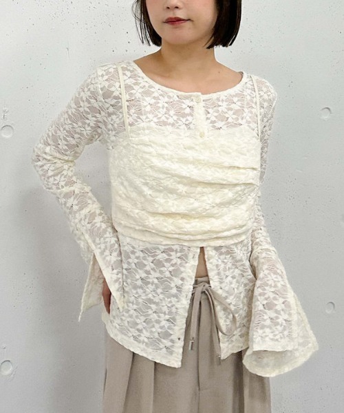 archives（アルシーヴ）の「タックビスチェレースアンサンブル（アンサンブル・レディース・ベージュ/アイボリー/ブラック・MEDIUM）」の2枚目の写真