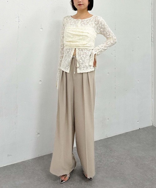 archives（アルシーヴ）の「タックビスチェレースアンサンブル（アンサンブル・レディース・ベージュ/アイボリー/ブラック・MEDIUM）」の16枚目の写真