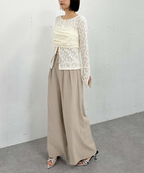 archives（アルシーヴ）の「タックビスチェレースアンサンブル（アンサンブル・レディース・ベージュ/アイボリー/ブラック・MEDIUM）」の18枚目の写真