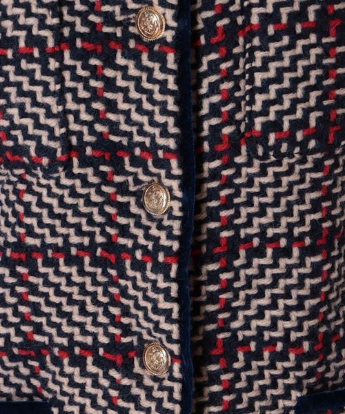 Jines（ジネス）の「ツィードノーカラージャケット【John branigan/ジョンブラニガン】（ノーカラージャケット・レディース・ネイビー・34）」の11枚目の写真