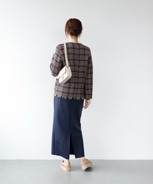 Jines（ジネス）の「ツィードノーカラージャケット【John branigan/ジョンブラニガン】（ノーカラージャケット・レディース・ネイビー・34）」の18枚目の写真