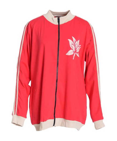 MARAI(マーライ)の「エスニックアジアン ジャージトップス トラックジャケット ボタニカル柄(ジャージ・メンズ・ネイビー/ベージュ/イエロー/パープル/オレンジ/ブラウン/レッド/ブラック/カーキ/グレー/ブルー・LARGE/X-LARGE)」の10枚目の写真