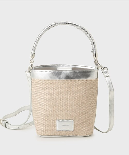 OPAQUE.CLIP（オペークドットクリップ）の「【2WAY】デザインハンドルミニショルダーバッグ（ショルダーバッグ・レディース・ブラック/シルバー・00）」の8枚目の写真