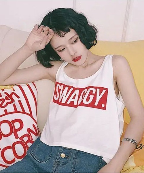SWAGGYボックスロゴタンクトップ(NEZ)（タンクトップ