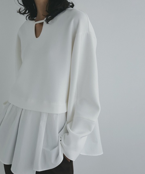 DOCKING PEPLUM TOPS（Tシャツ/カットソー）｜MANOF（マノフ）の