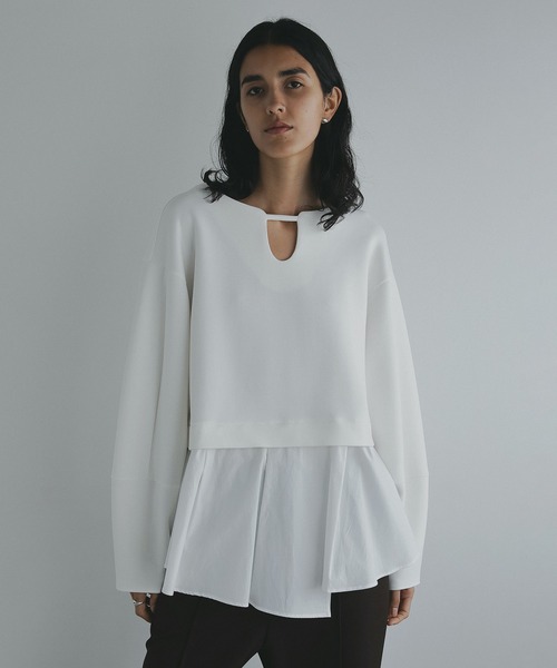 【最終価格】CLANE ／MANOF DOCKING PEPLUM TOPS DOCKING PEPLUM TOPS（Tシャツ/カットソー）｜MANOF（マノフ）の