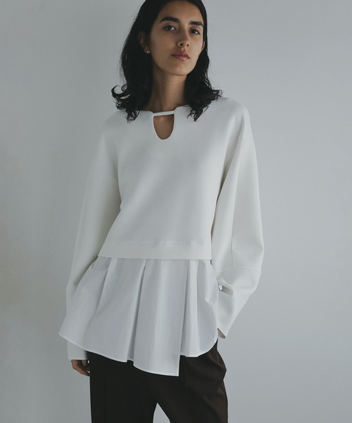 今期MANOF⚫︎DOCKING PEPLUM TOPS DOCKING PEPLUM TOPS（Tシャツ/カットソー）｜MANOF（マノフ）の