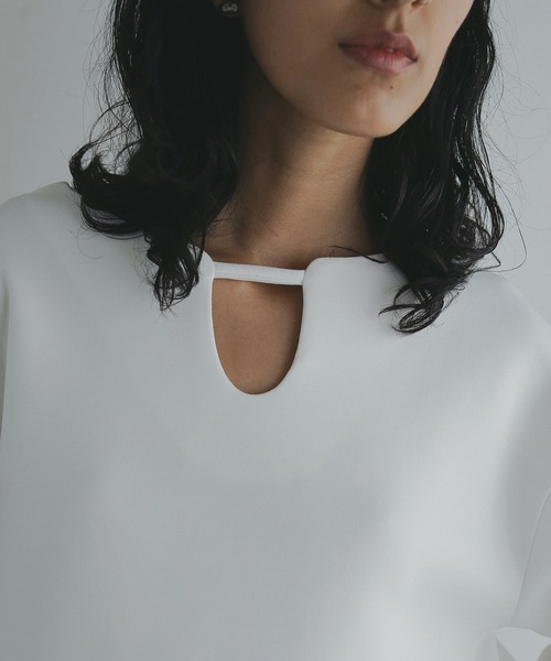 MANOF(マノフ)の「DOCKING PEPLUM TOPS(Tシャツ/カットソー・レディース・ブラック/ホワイト・FREE)」の9枚目の写真