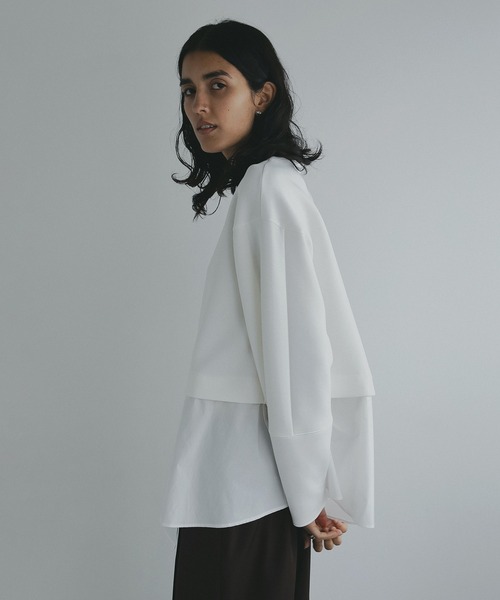 MANOF(マノフ)の「DOCKING PEPLUM TOPS(Tシャツ/カットソー・レディース・ブラック/ホワイト・FREE)」の5枚目の写真