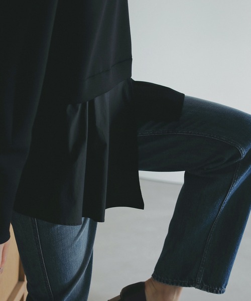 MANOF(マノフ)の「DOCKING PEPLUM TOPS(Tシャツ/カットソー・レディース・ブラック/ホワイト・FREE)」の19枚目の写真