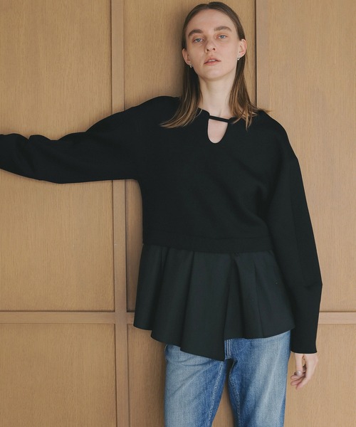 【最終価格】CLANE ／MANOF DOCKING PEPLUM TOPS DOCKING PEPLUM TOPS（Tシャツ/カットソー）｜MANOF（マノフ）の