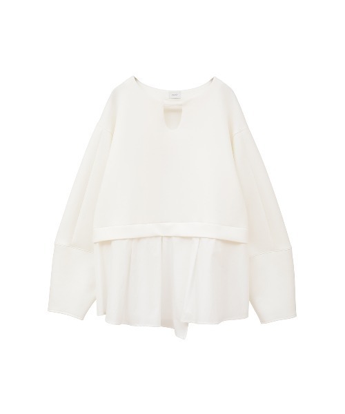 MANOF(マノフ)の「DOCKING PEPLUM TOPS(Tシャツ/カットソー・レディース・ブラック/ホワイト・FREE)」の21枚目の写真