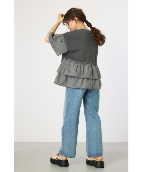 RODEO CROWNS WIDE BOWL（ロデオクラウンズワイドボウル）の「ピグメントバックフリルトップス（その他トップス・レディース・グリーン/ブラック/ライトピンク/オフホワイト・FREE）」の13枚目の写真